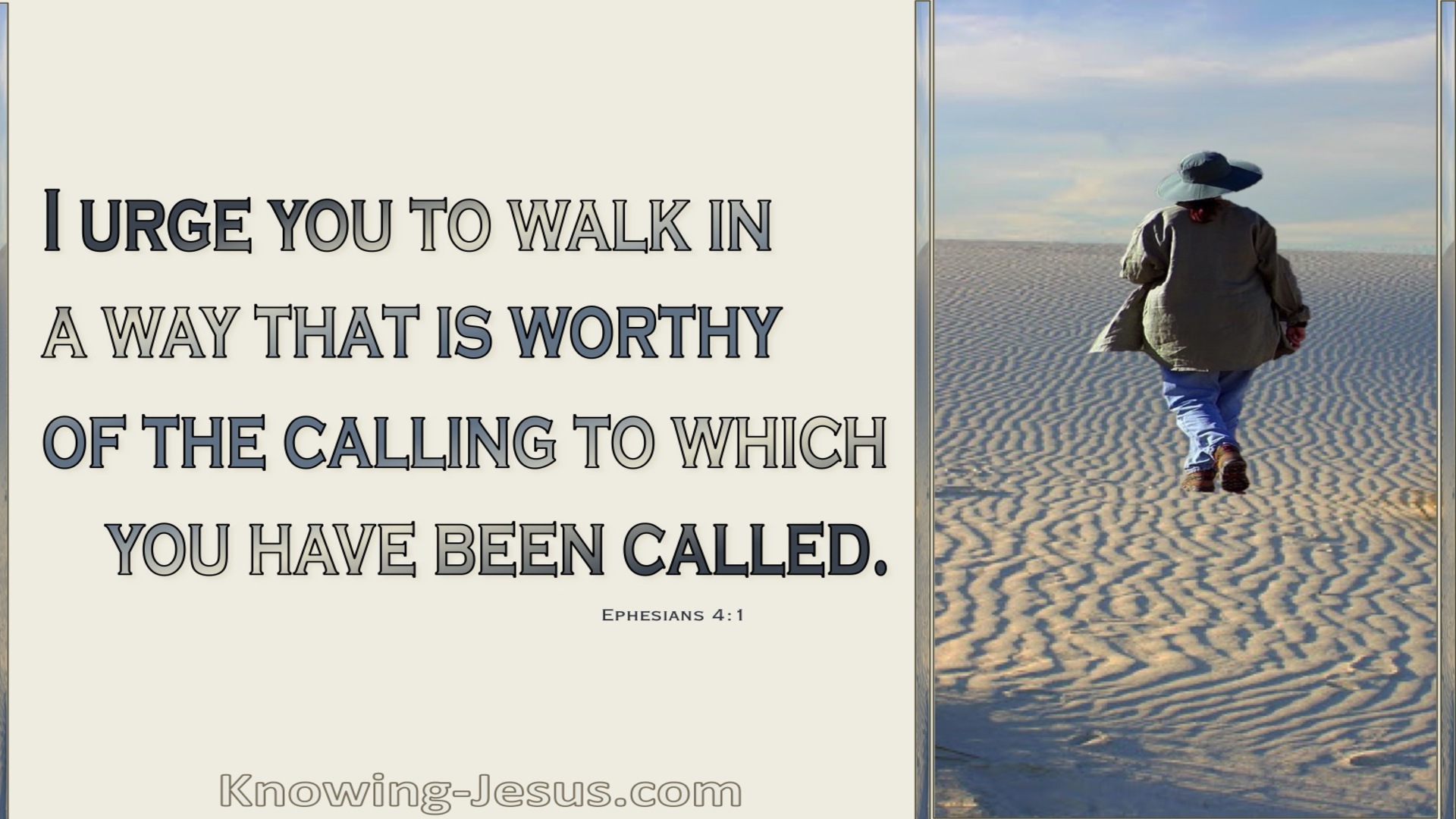 Ephesians 4:1 Walk Worthy (devotional)12:12 (beige)